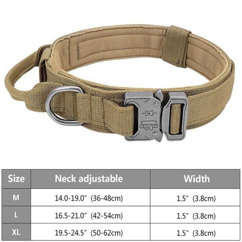 Tactical Police Dog Collar Adjustable, Durable Nylon for Medium & Large Breeds | Ideal for Walking & Training