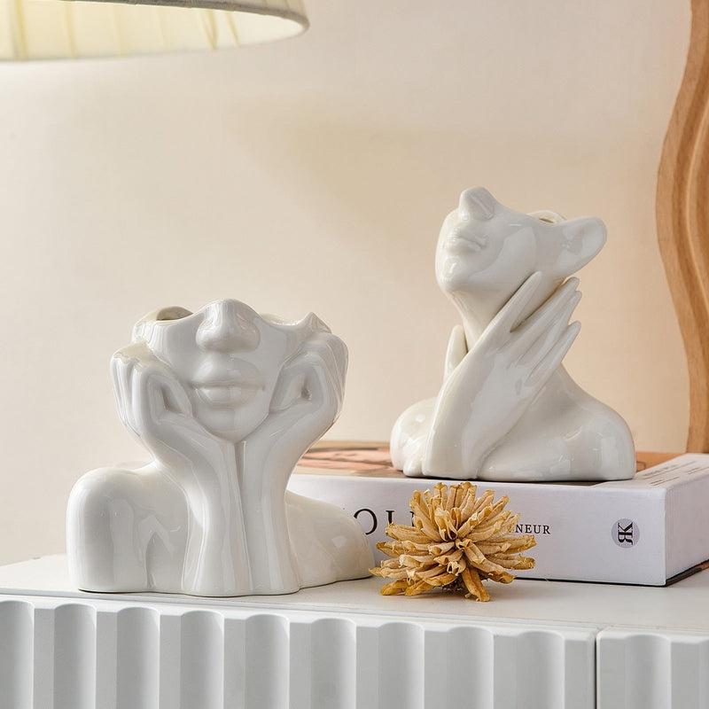 Ceramic Vase Sculptures | Artful Figurines for Interior Decoration & Thoughtful Gifts for Her