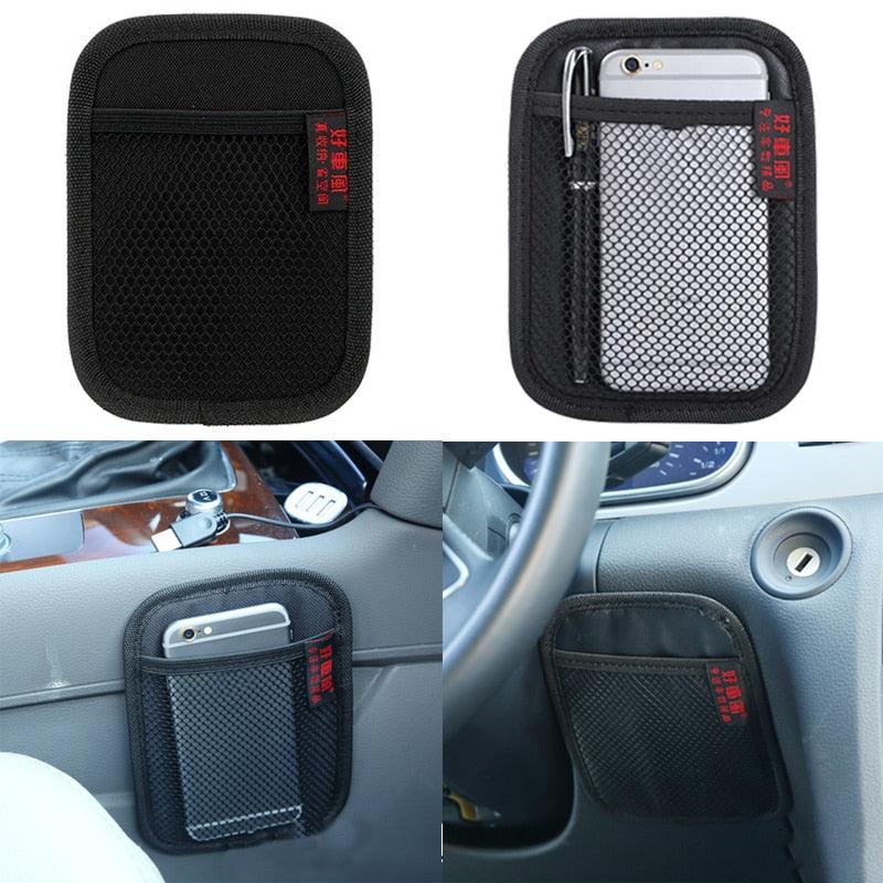 Car Storage Mesh Leather Bag: Oxford Fabric Storage Bag for Phones, Personal Items, and Keys - Best Car Accessories