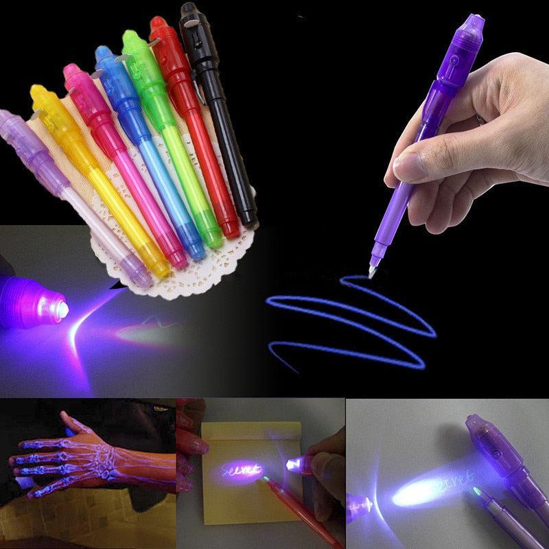 Magical UV Black Light Pen: 2-in-1 Luminous Light Pen for Drawing & Learning Education Toys