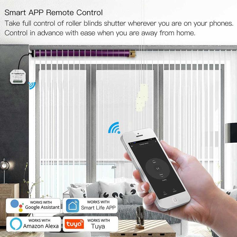 Tuya Wi-Fi Blind Shutter Curtain Switch Module | Smart Life APP Control for Electric Motor, Alexa & Google Home Compatibility