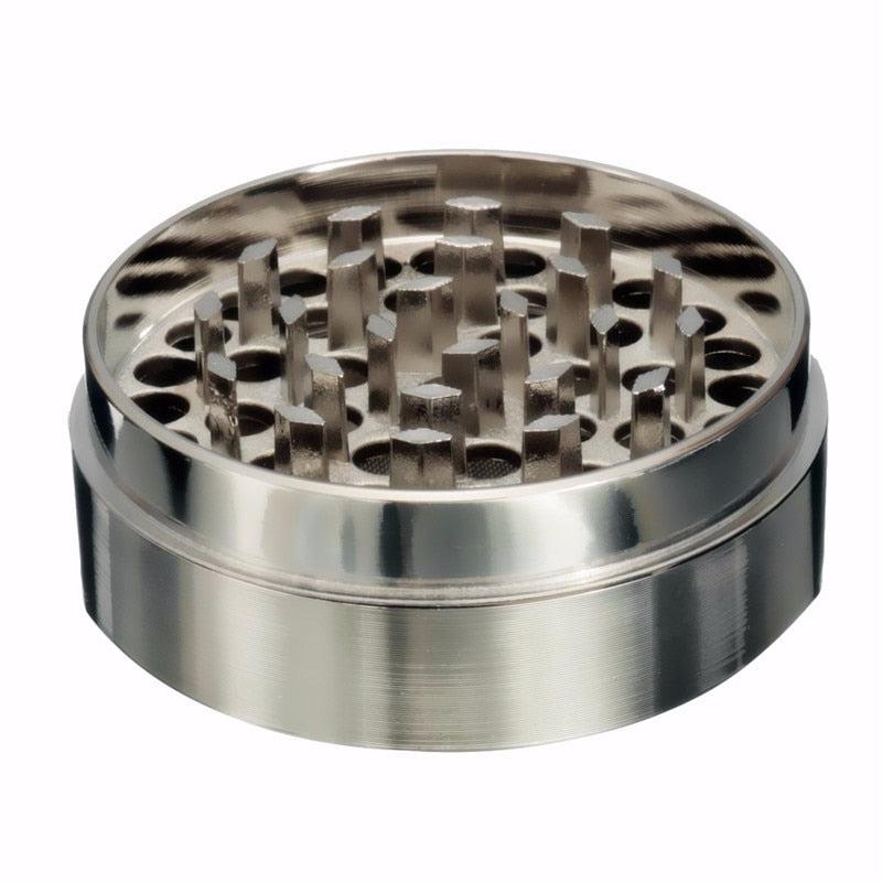 Effortless Grinding with the 40mm Zinc Alloy 4-Layer Cigarette Grinder | Hand-Operated Metal Grinder with Handle for Spices, Herbs & Weed