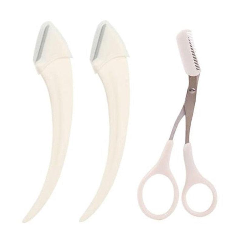 Professional Eyebrow Trimming Knife and Face Razor Set for Women