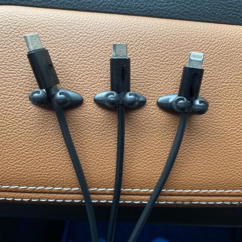 Car Dashboard Mobile Phone Cable Manager | Charger Cable Line Organizer for Auto Interior Accessories and Car Decoration