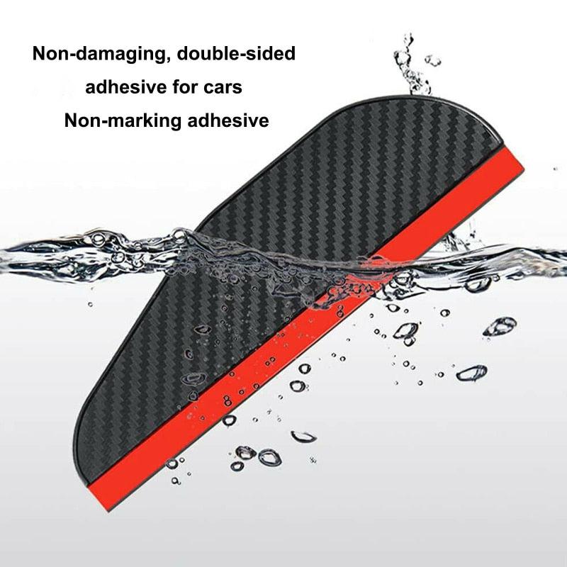 Universal Car Rear View Mirror Rain Cover | Carbon Fiber Sun Visor Eyebrow for Side View Mirrors | Auto Accessories