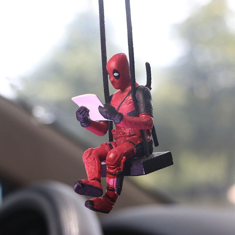 Deadpool Car Rearview Mirror Pendant | Cartoon Car Hanger Funny Car Winging Accessories for Car Office Home | Perfect Gift