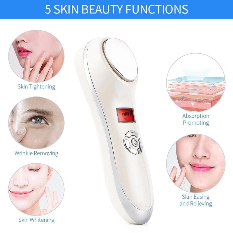 ForeverLily Hot & Cold Vibration Facial Massager - Rejuvenate, Tighten, and Nourish Your Skin | Portable, Cordless & Ergonomic Design