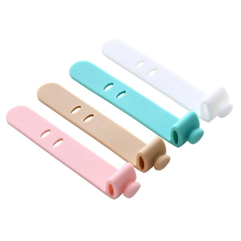 Mobile Phone Cable Winder Earphone Clip | Charger Cord Organizer Management | Silicone Wire Cord Fixer Holder Cable Belt