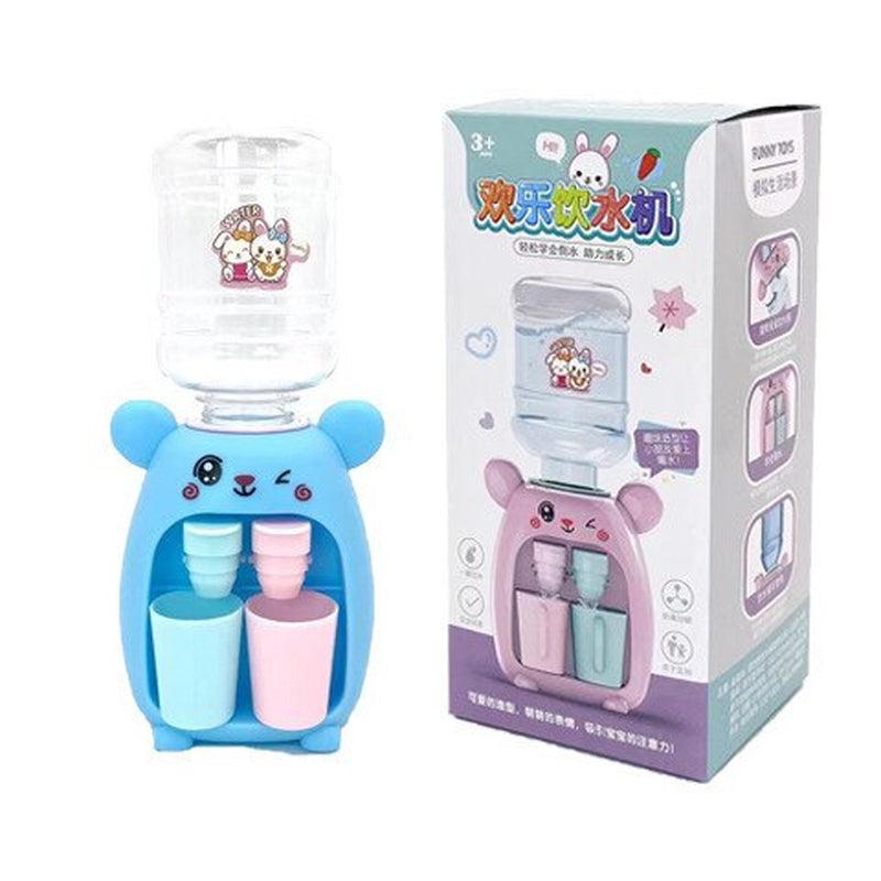 Mini Children Dual Water Dispenser Toy | Cute Pink & Blue Simulation Kitchen Toy for Cold / Warm Water, Juice & Milk